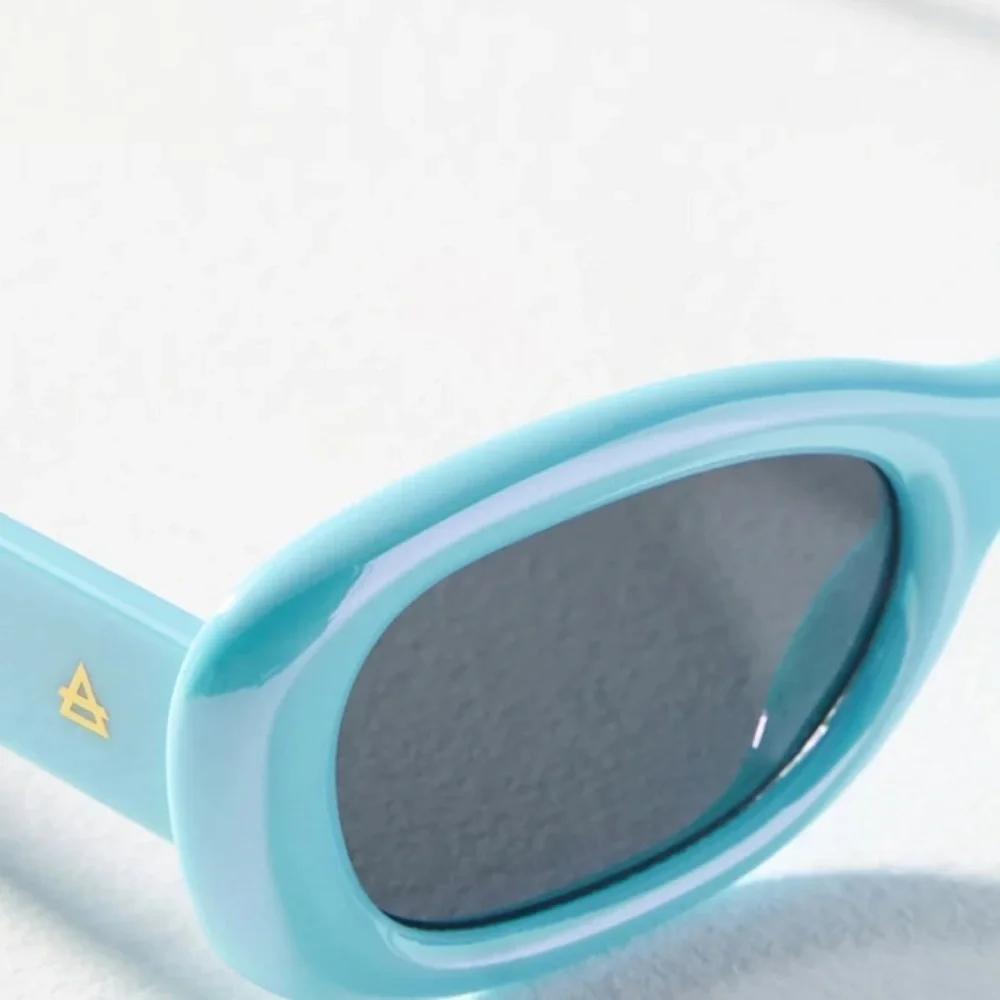 Anthropologie Aire Blue Rectangular Sunglasses New